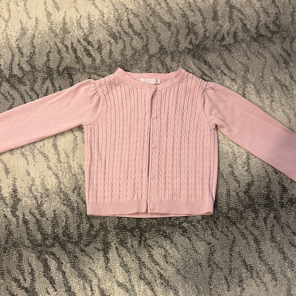 Janie and Jack Pink Cable Knit Sweater